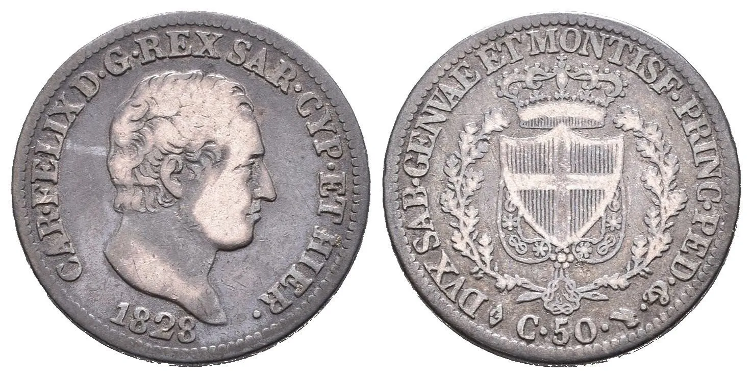 Itálie - Sardinie, Carlo Felice, 1821 - 1831 — 1