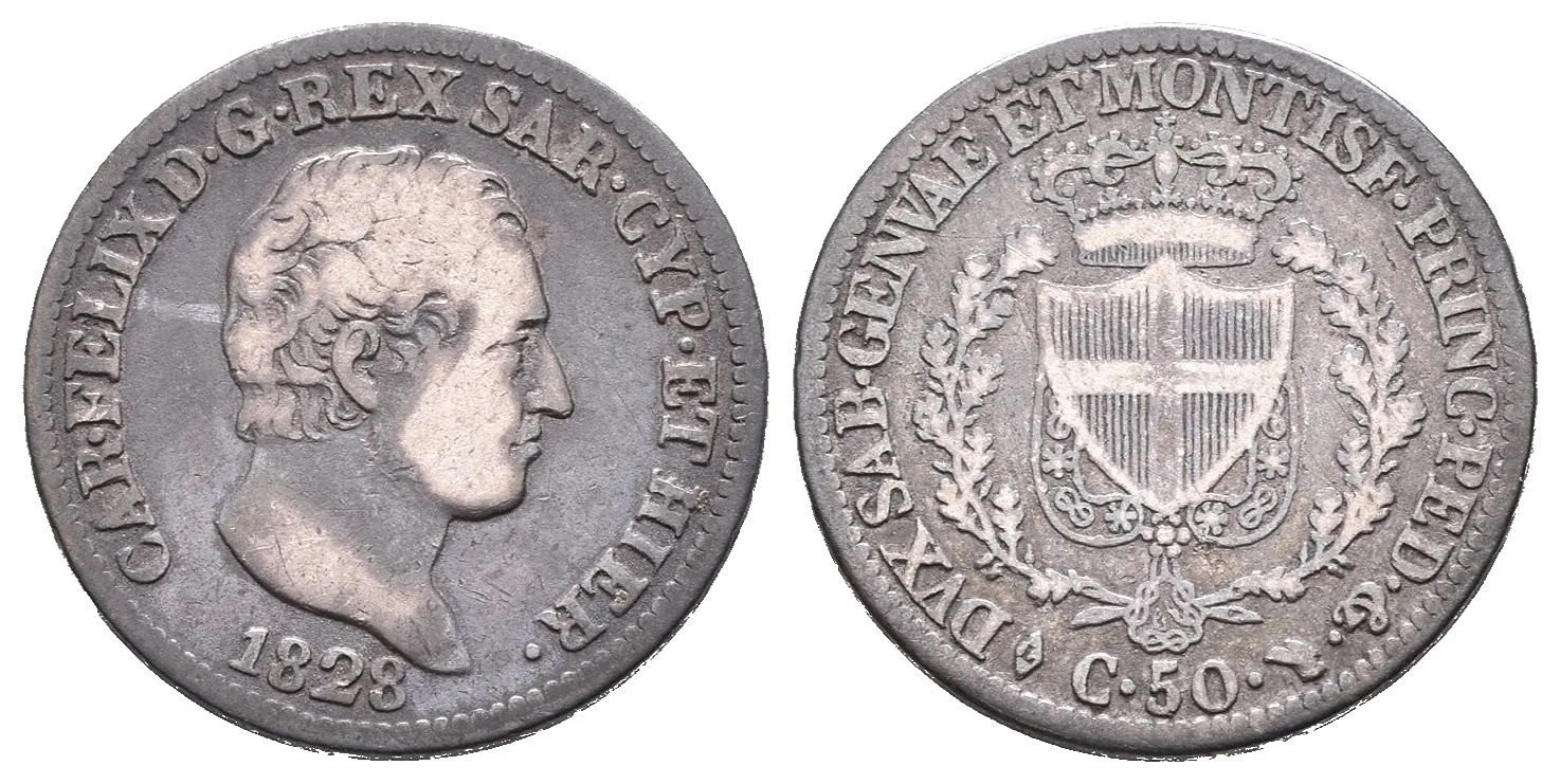 Itálie - Sardinie, Carlo Felice, 1821 - 1831 — 1
