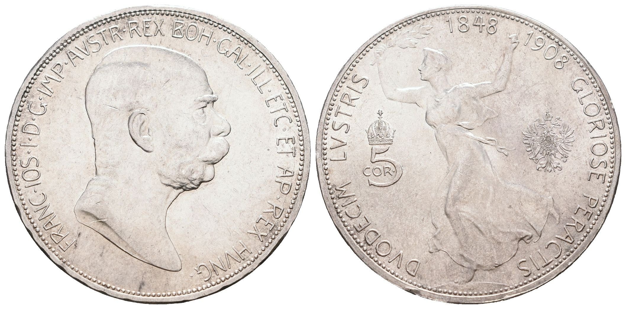 5 Koruna 1908 - jubilejní