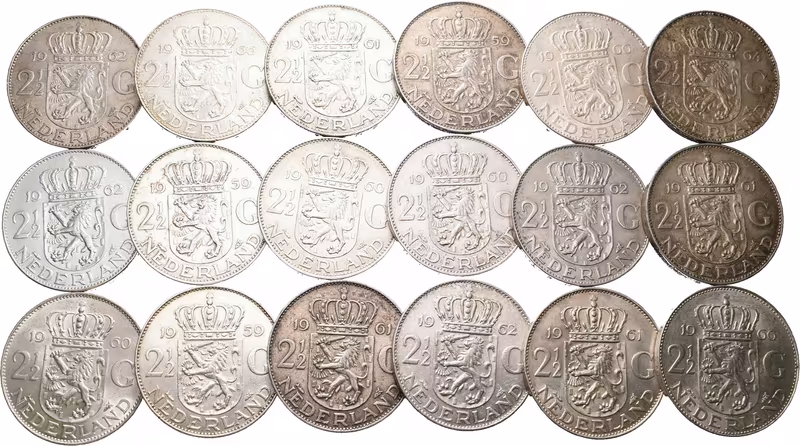 Nizozemí, 2 1/2 Gulden 1960 - 1966
