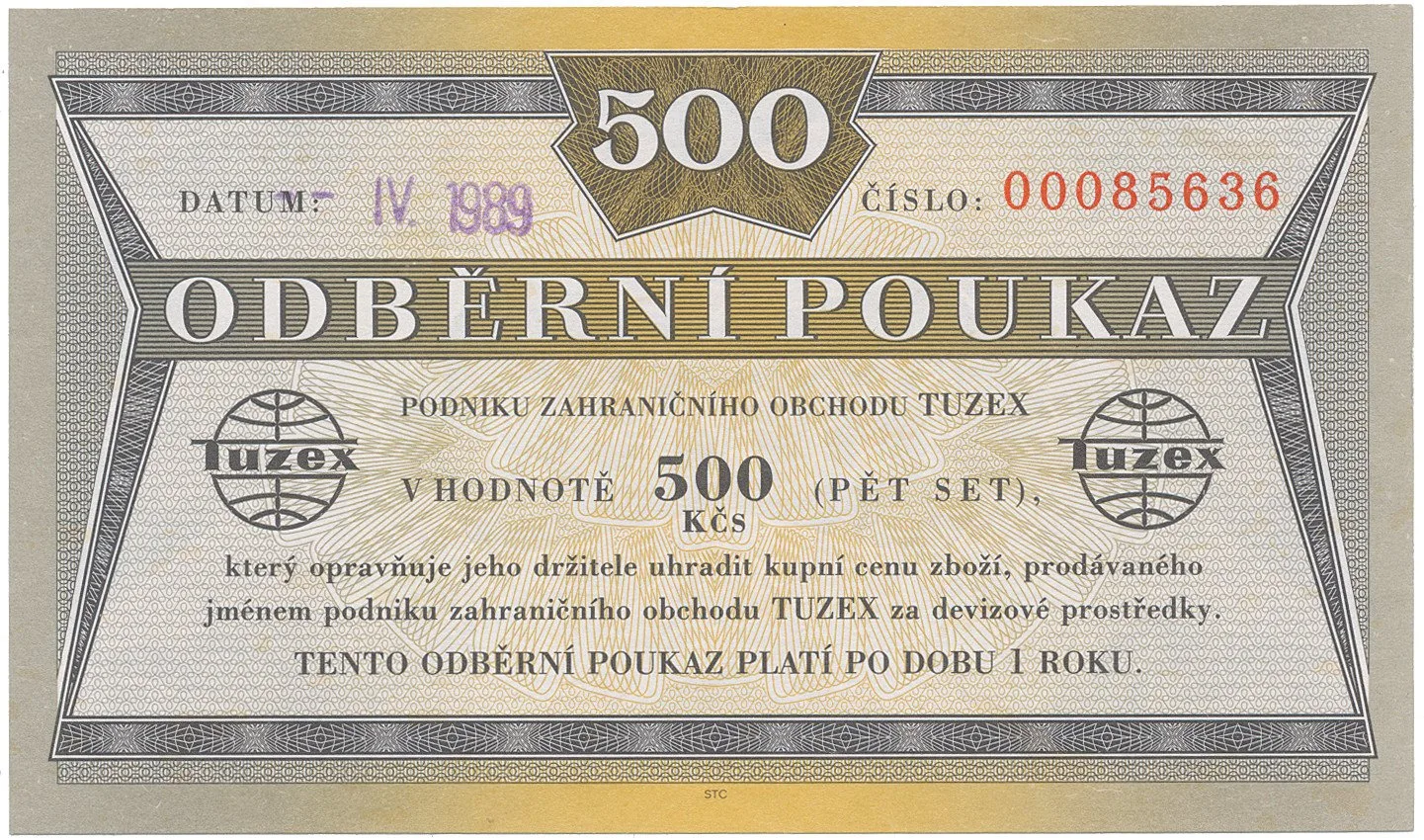Tuzexové poukázky — 1