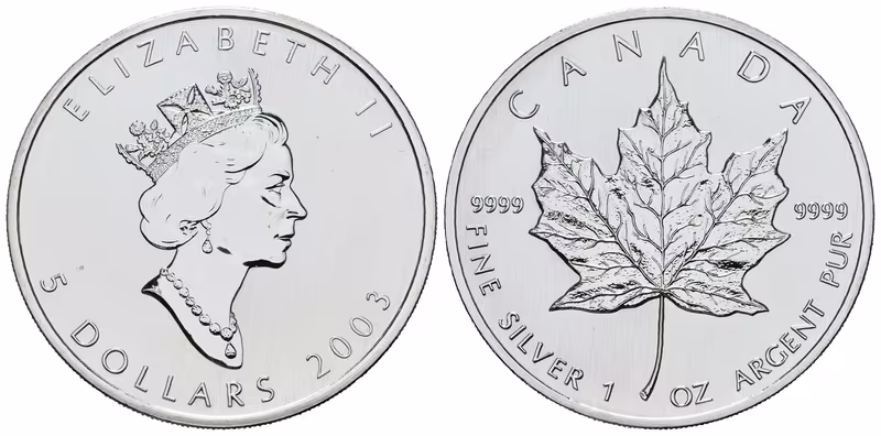 Kanada, 5 Dollars 2003 - Maple Leaf