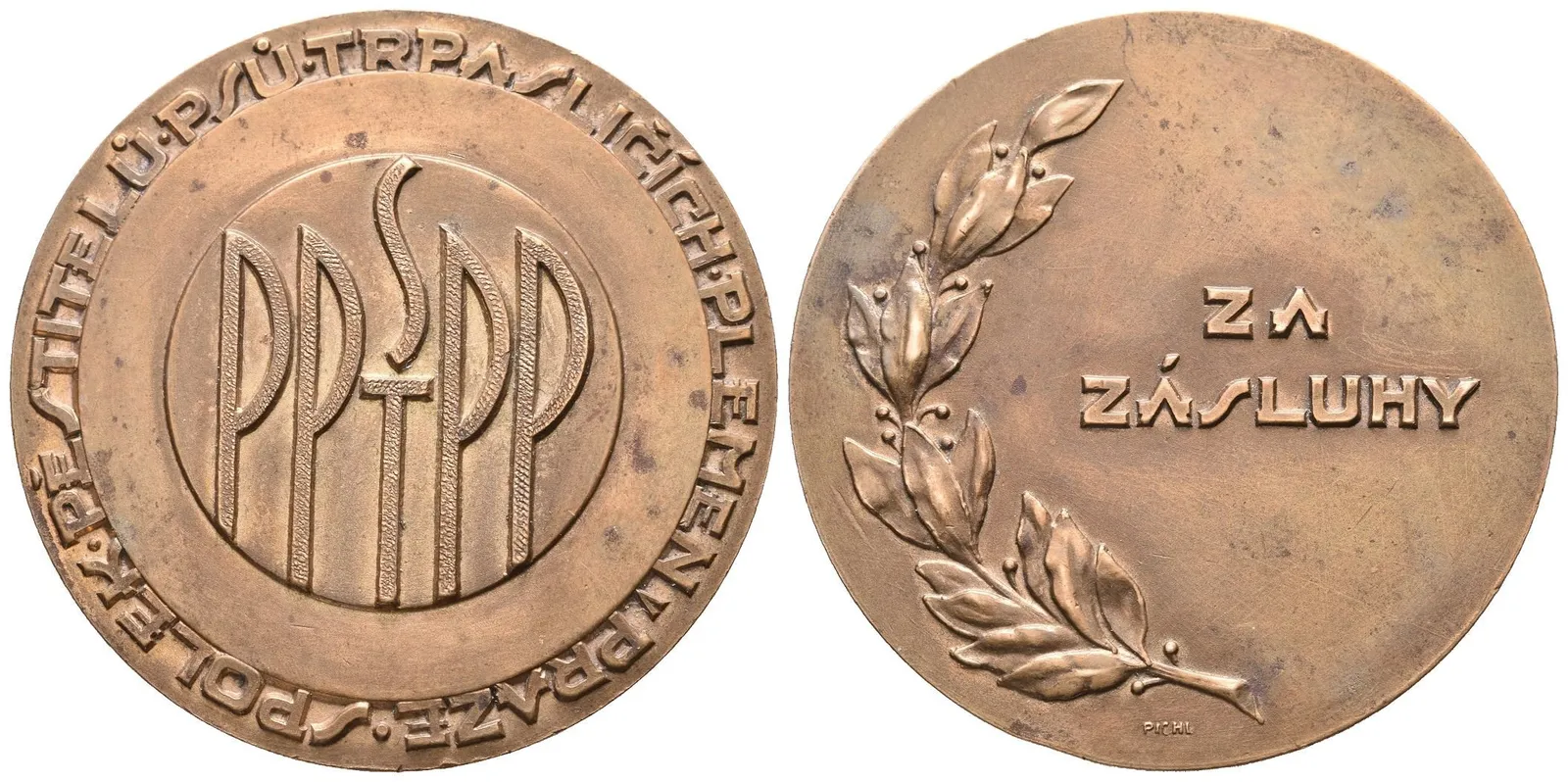 AE Medaile b.l. (Pichl) - Za zásluhy, Spolek pěstitelů trpasličích plemen. — 1