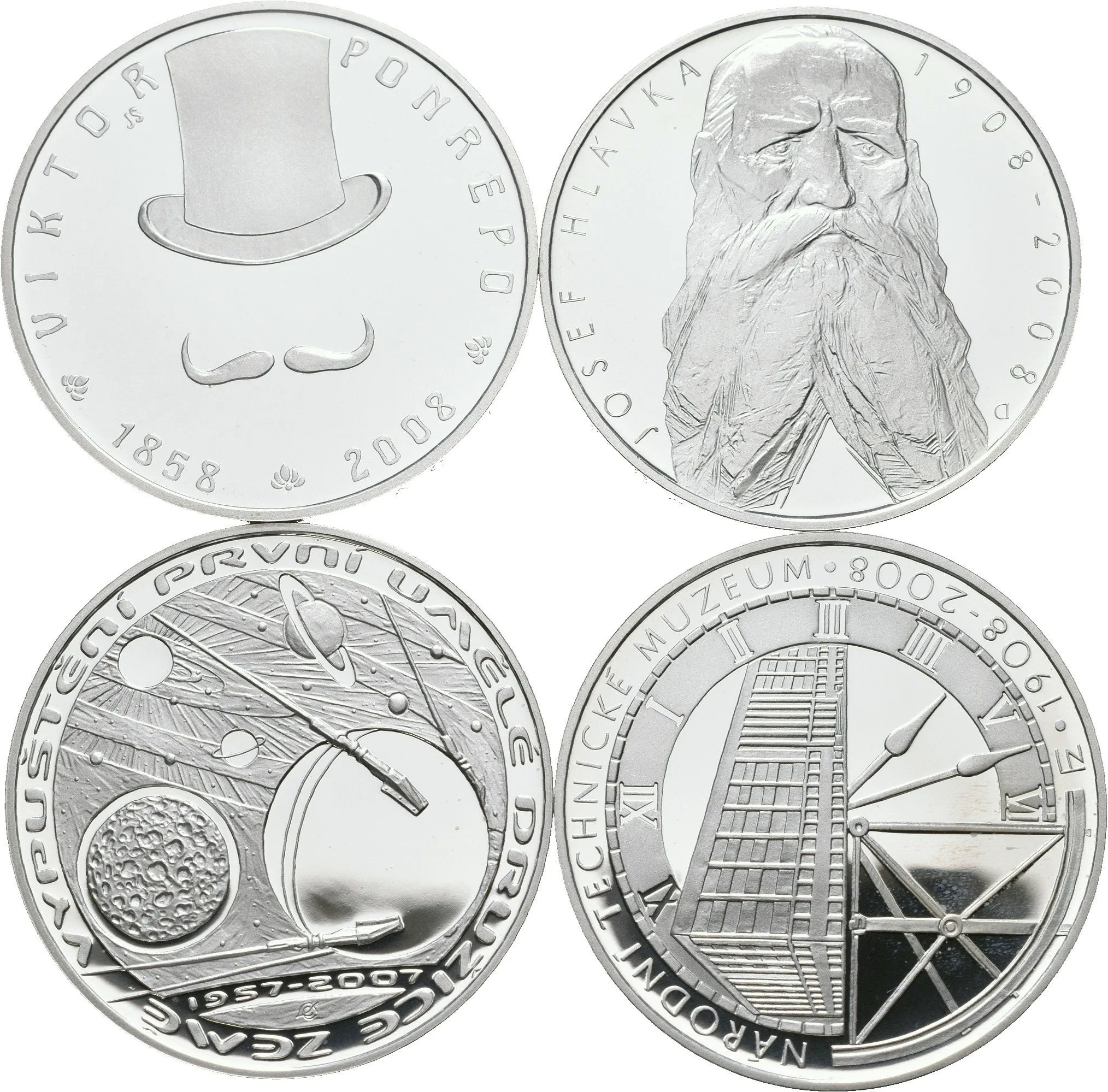 200 Kč 2007 - Vypuštění první umělé družice Země, 2008 - Viktor Ponrepo, — 1