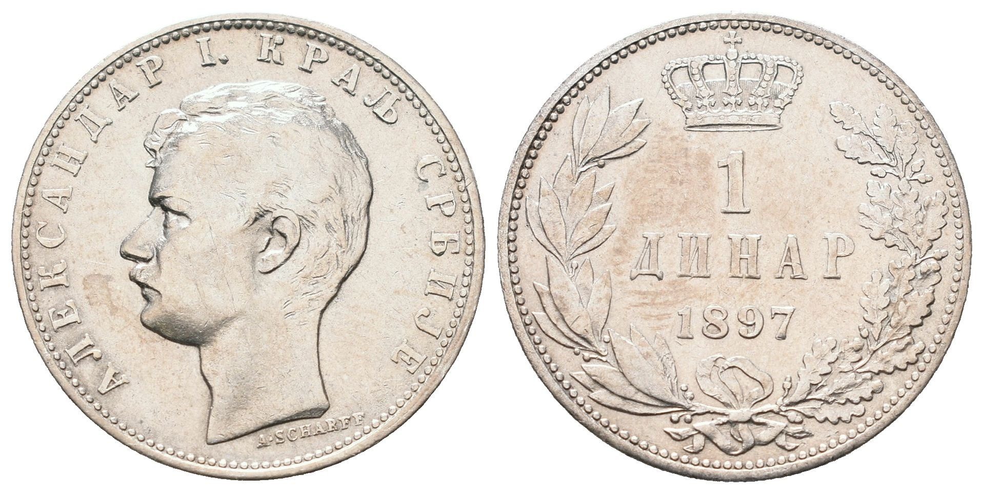 Srbsko, 1 Dinar 1897