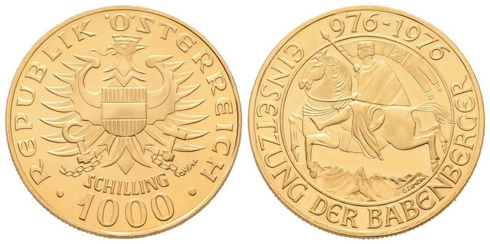 Rakousko, 1000 Schilling 1976 - Babenberg