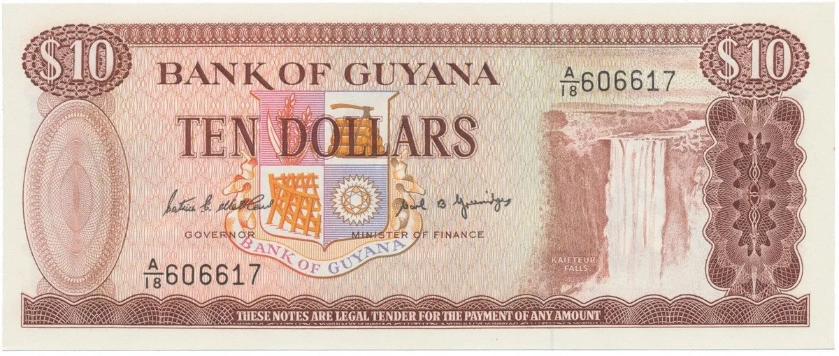 Guyana, 10 Dollars (1989), P.23d