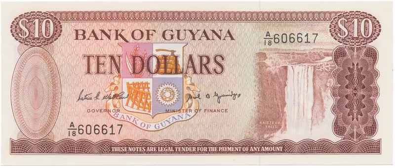 Guyana, 10 Dollars (1989), P.23d