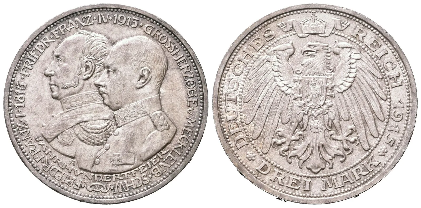 Meklenbursko, 3 Marka 1915 A - Jubilejní