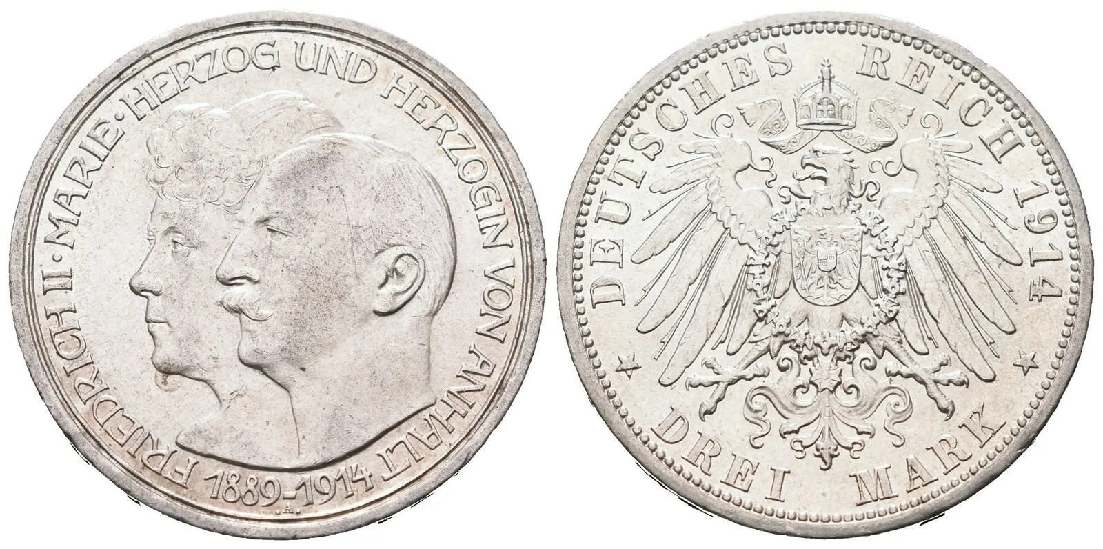 Anhalt, 3 Marka 1914 A - Svatba