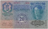 Rakousko - Uhersko, 20 Koruna 1913, II. vydání, bez přetisku, Hej.RU11a - fotografie 2
