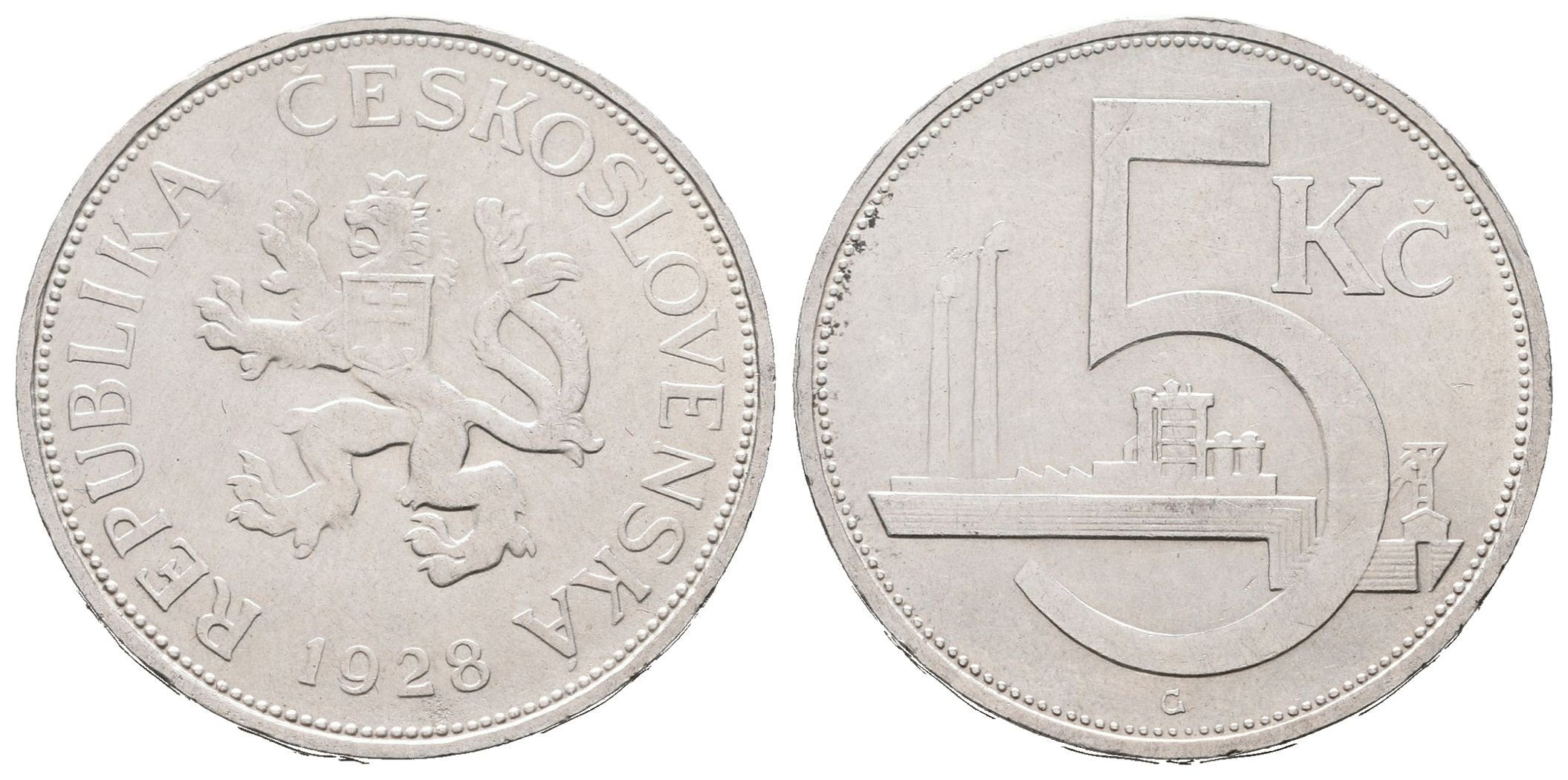 5 Koruna 1928, varianta B