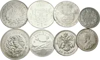 Soubor stříbrných mincí - Francie, 10 Frank 1965, Britská vých. Afrika, — 2