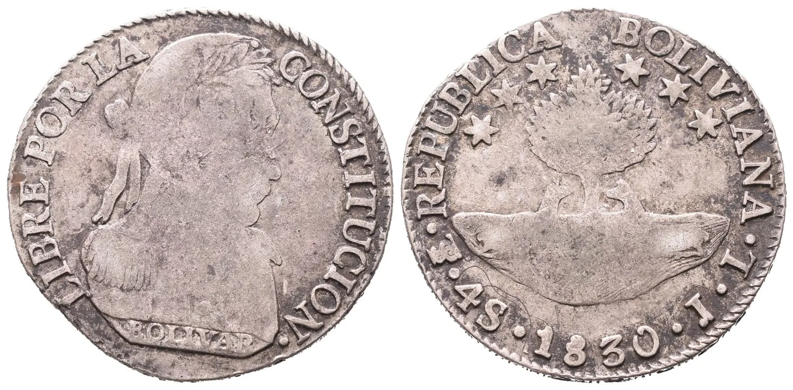 Bolívie, 4 Sol 1830 JL