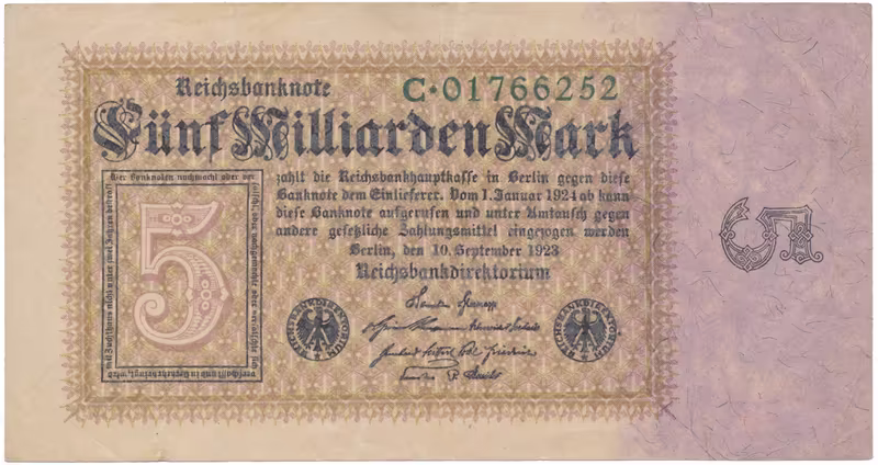 Německo, 5 Milliarden Mark 1923, Ro.112a