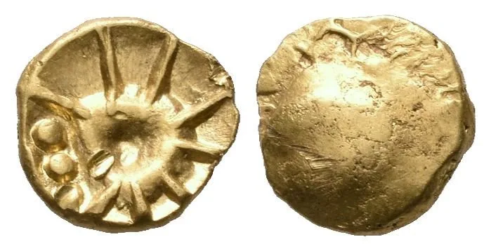 1/8 Statéru, mušlová řada, Nepravidelný oválný hladký hrbol / Trojúhelník — 1