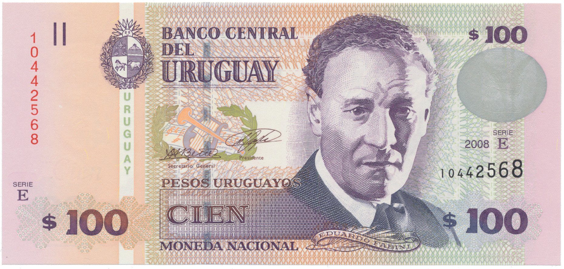 Uruguay, 100 Pesos Uruguayos 2008, P.88a