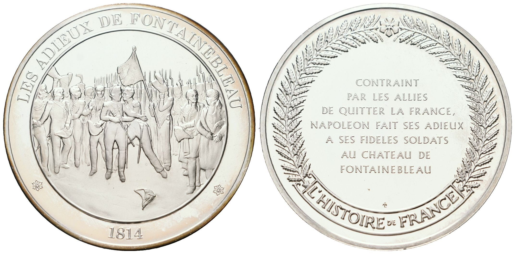 Francie - AR Medaile b.l. - Les adieux de Fontainebleau