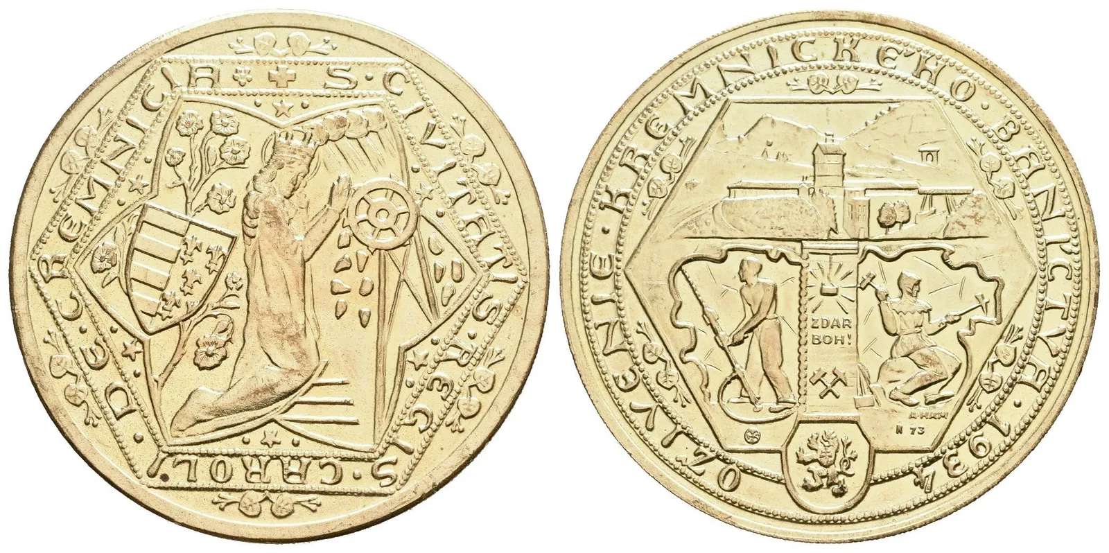 AE Medaile 1934/1973 (A. Hám, Kolářský) - K oživení kremnického — 1