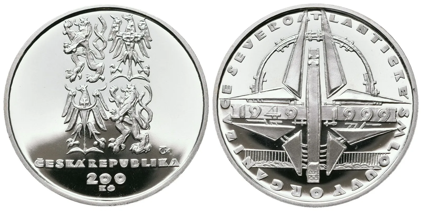 200 Kč 1999 - Založení NATO, PROOF