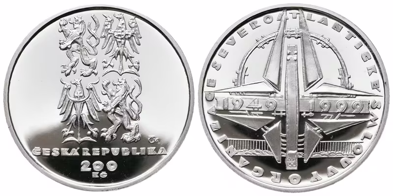 200 Kč 1999 - Založení NATO, PROOF