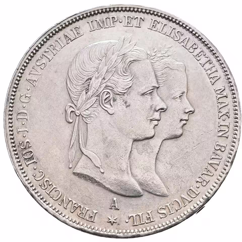 Tolar 1854 A - Svatební, velmi pěkná zachovalost, patina, zbytky lesku,