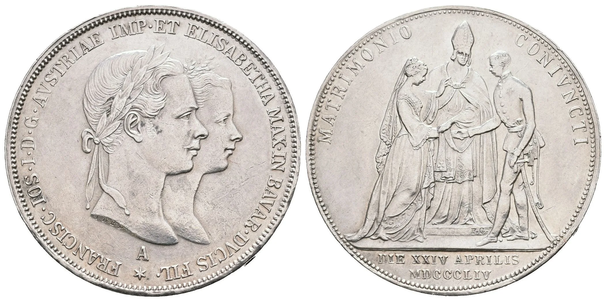 Tolar 1854 A - Svatební, velmi pěkná zachovalost, patina, zbytky lesku, — 1
