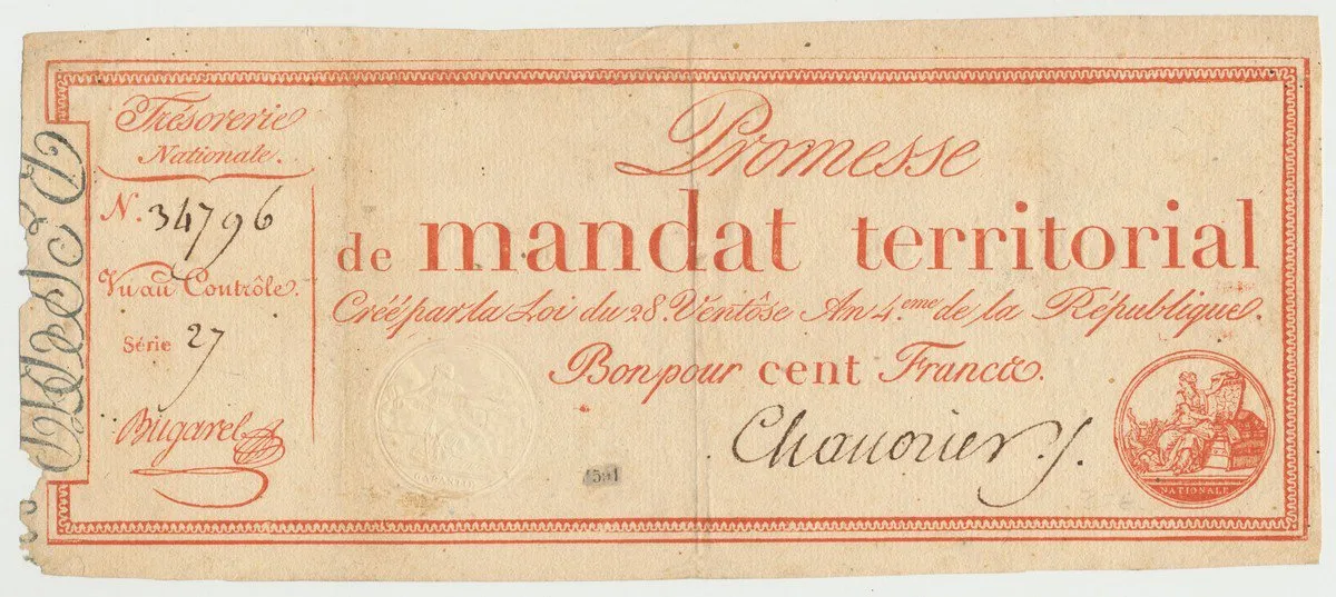 Francie, 100 Francs 1796, P.A84b