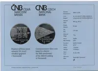 200 Kč 1994 - Normandie, PROOF - fotografie 4