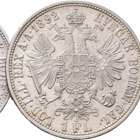 Zlatník 1891, 1892, patina, rysky, oběh_2 ks