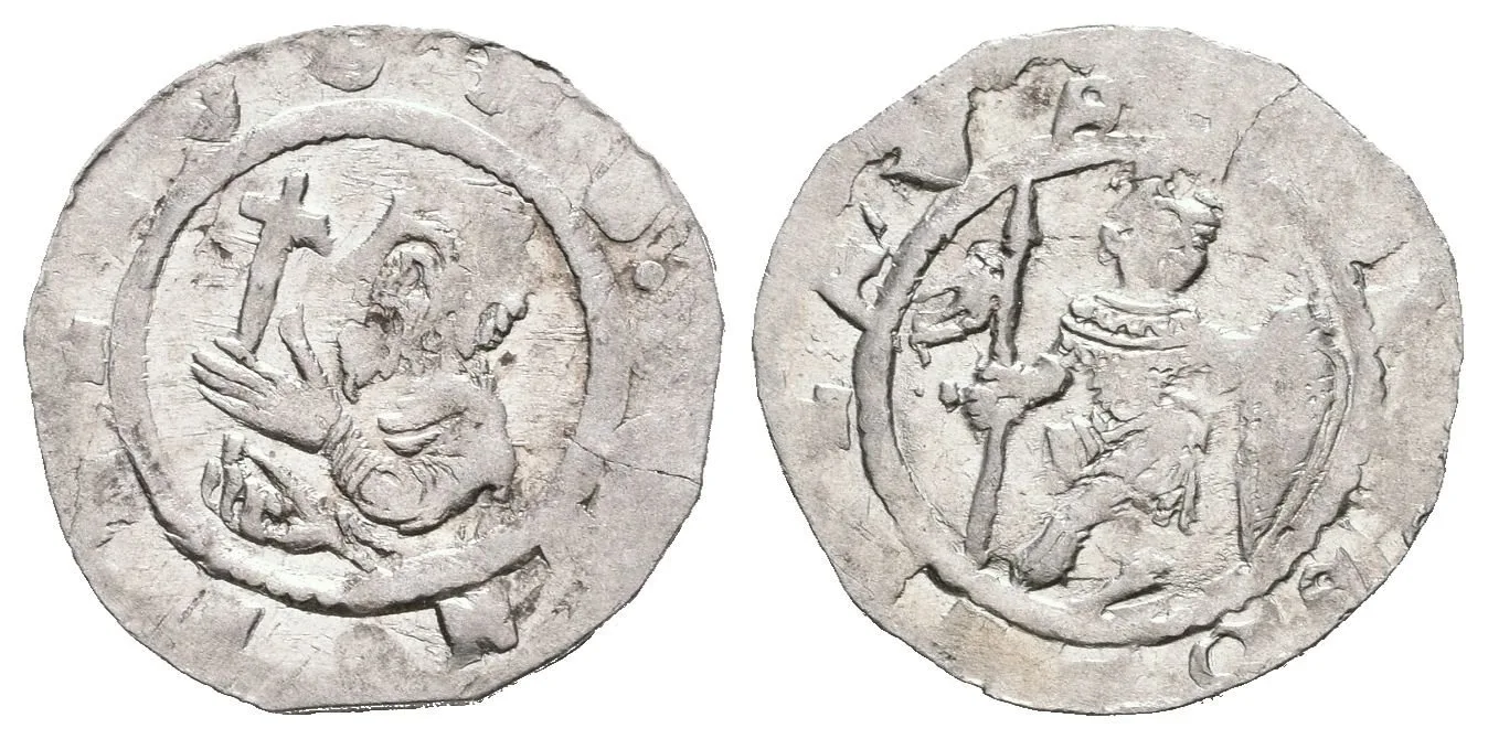 Denár, Cach 572, nep. nedor. opisy, jemná patina a nep. napr. (0,64 g) — 1