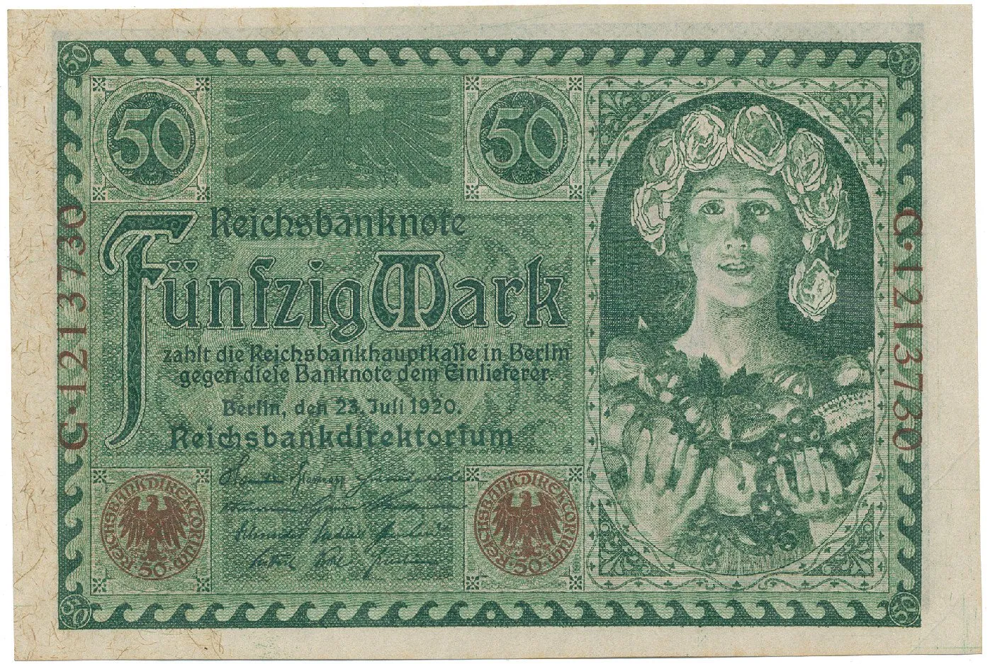 Německo, 50 Mark 1920, Ro.66