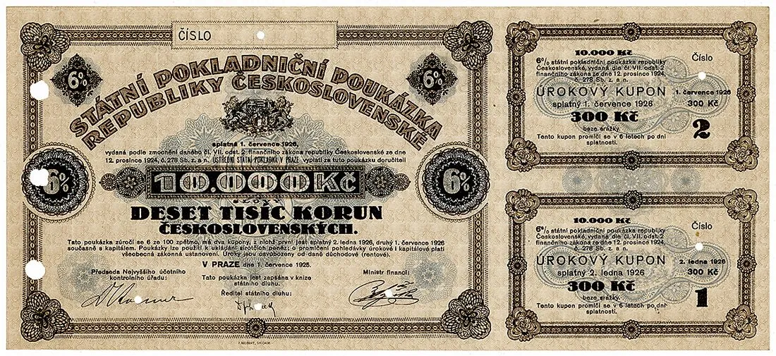 Státní pokladniční poukázky, 1919 - 1939 — 1