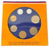 Sada oběžných mincí 1988 - v etui, nep. opotřebovaný přebal_7 ks — 2