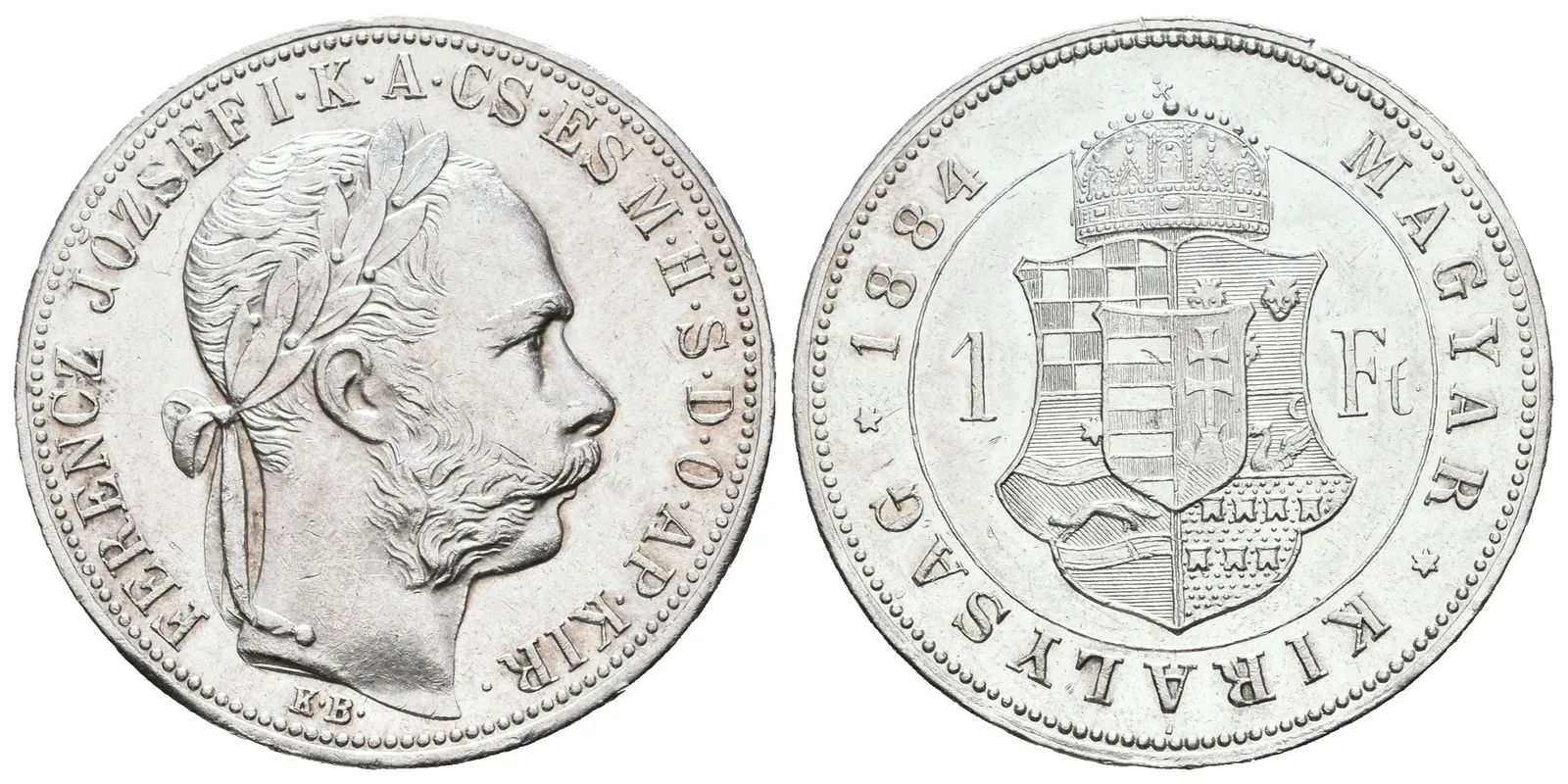 Zlatník 1884 KB, velmi pěkná zachovalost, lesk, rysky a drobné hranky — 1