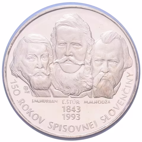 200 Sk 1993 - 150 let spisovné slovenštiny, Aurea.S12, pův. etue,