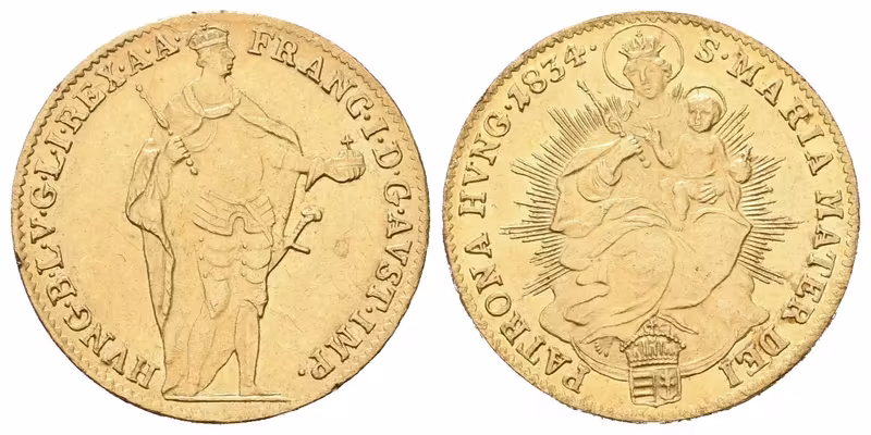František II., Dukát 1834 B, Kremnica