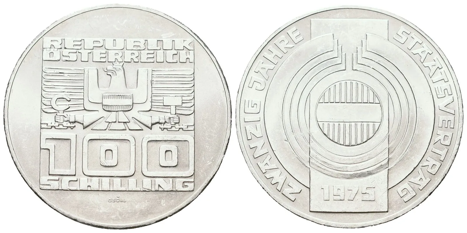 Rakousko, 100 Schilling 1975 - Obnovení suverenity
