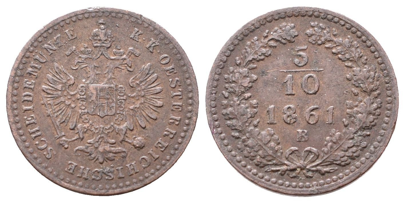 5/10 Krejcar 1861 B