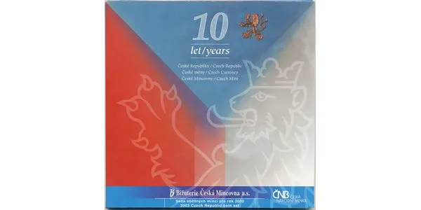 Ročníková sada mincí 2003 - 10 let České republiky