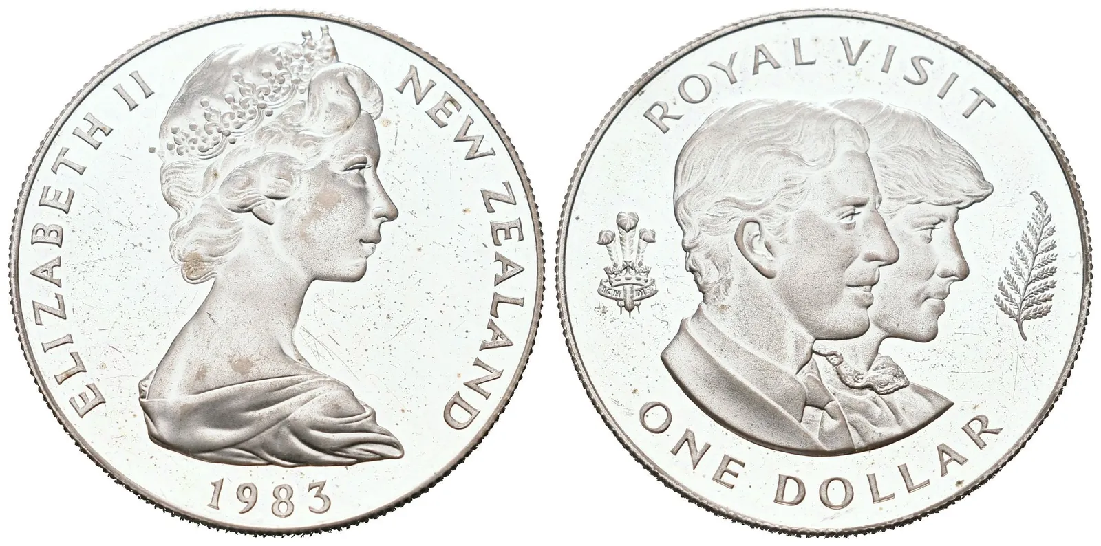 Nový Zéland, 1 Dollar 1983 - Královská návštěva