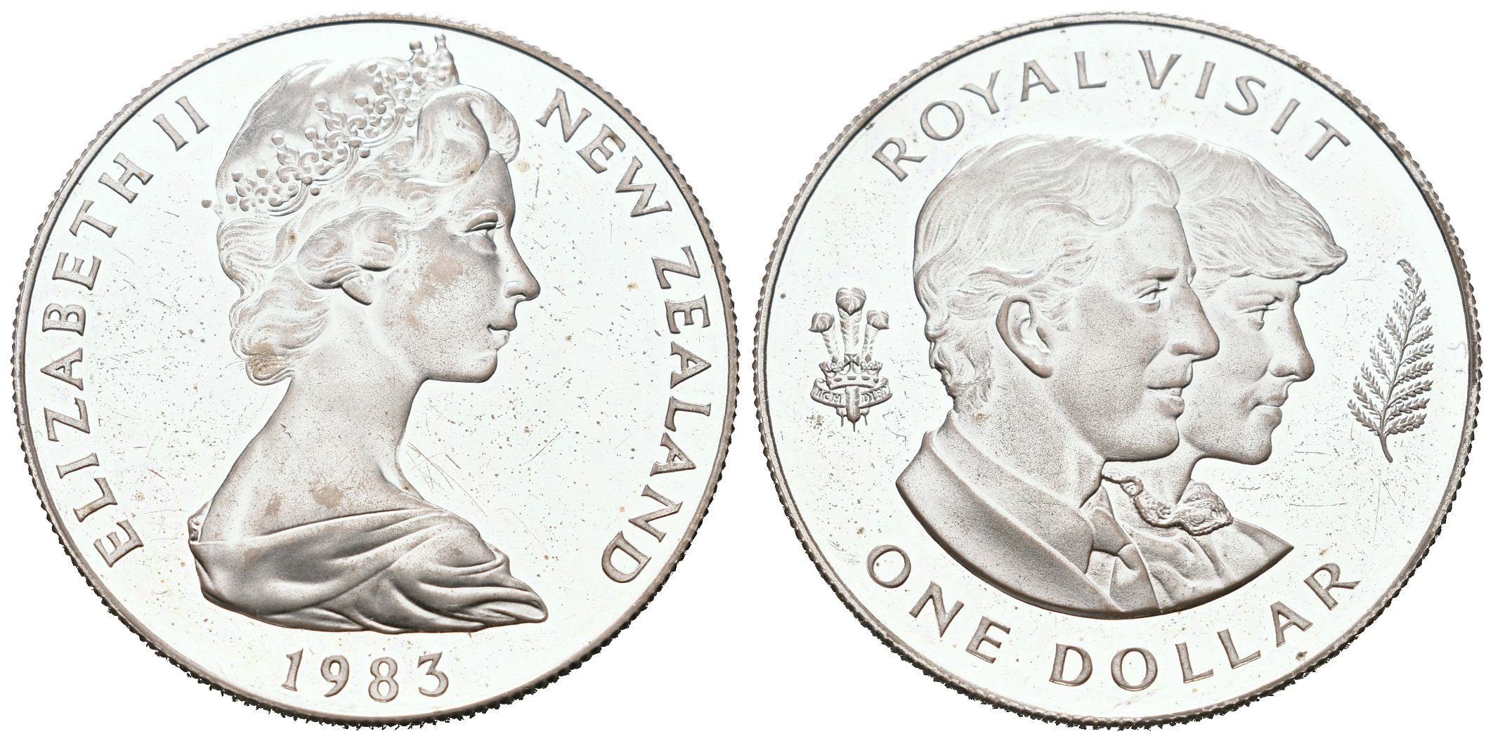 Nový Zéland, 1 Dollar 1983 - Královská návštěva