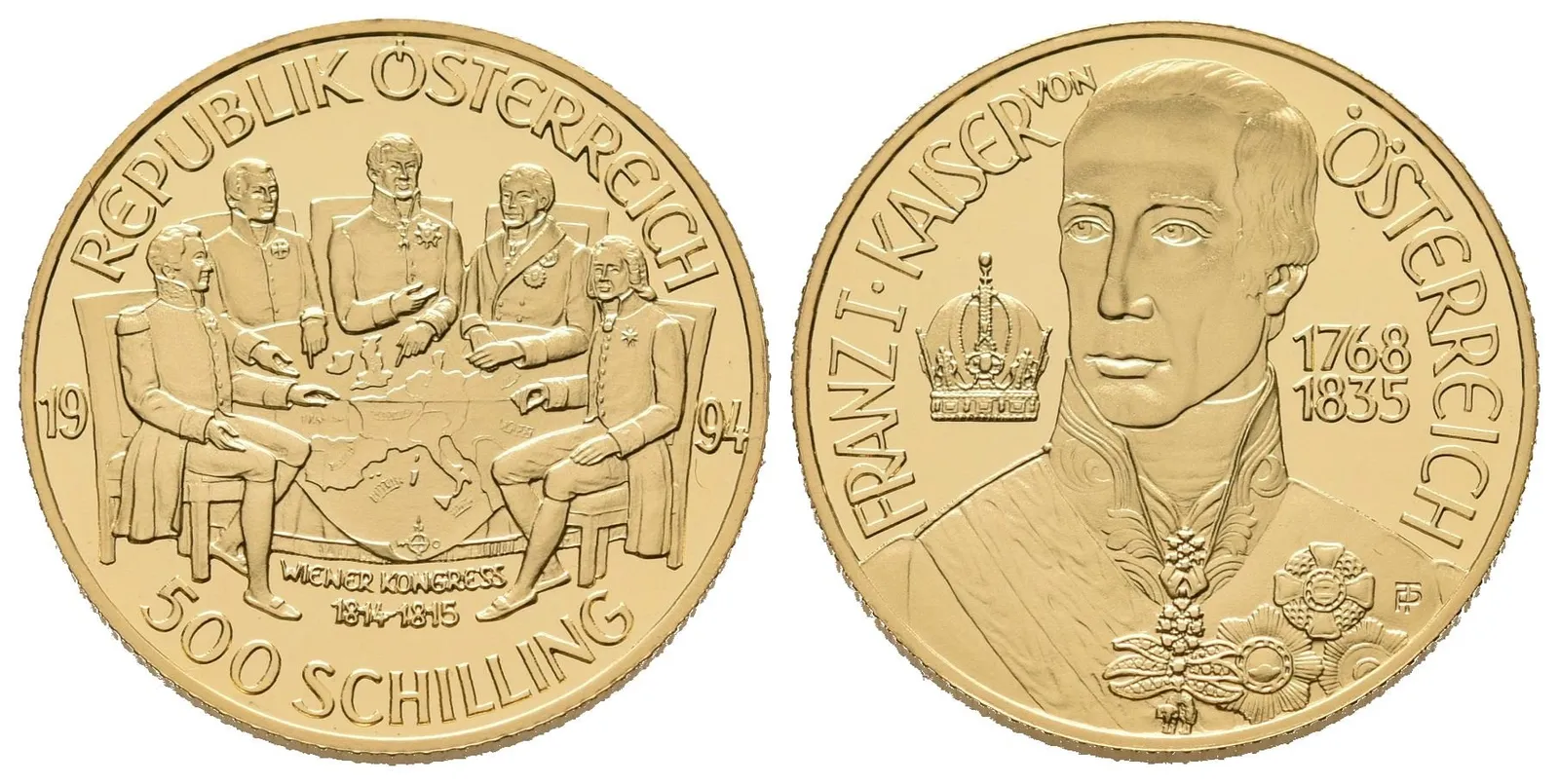Rakousko, 500 Schilling 1994 - Císař František I.