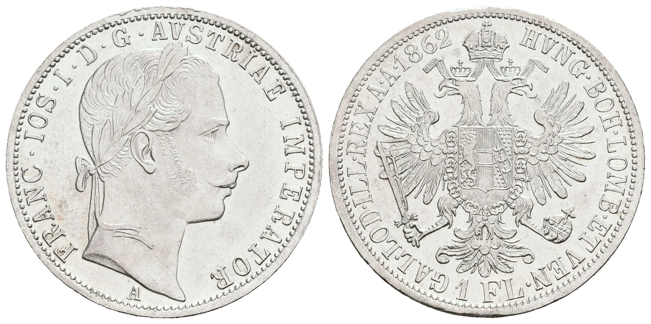 Zlatník 1862 A, krásná zachovalost, téměř plný lesk, drobné rysky — 1