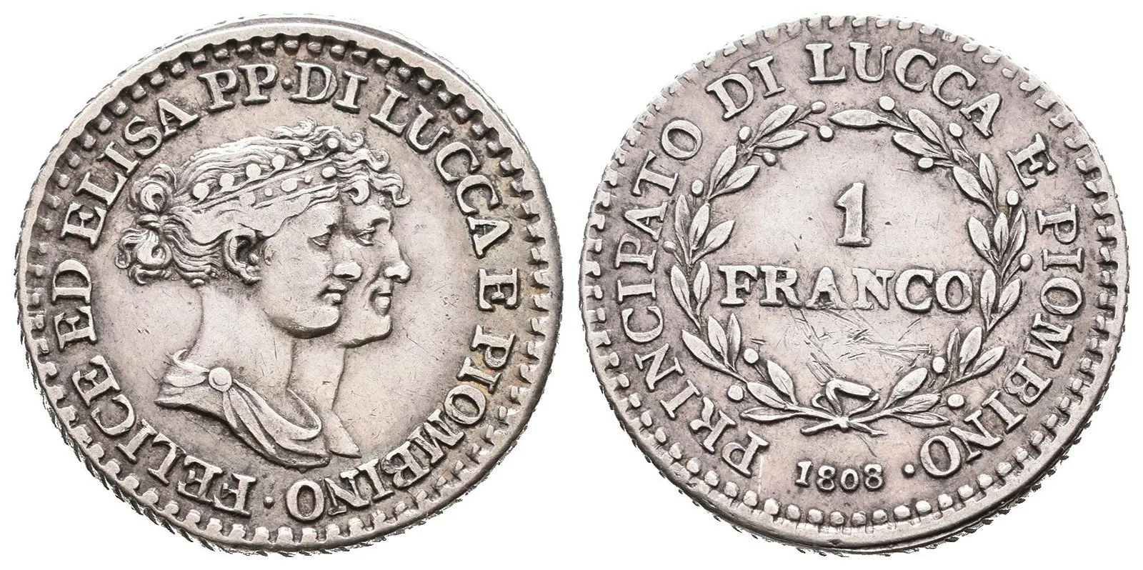 Itálie - knížectví Lucca a Piombino, Felice Baciocchi a Elisa Bonaparte, 1805 - 1814 — 1