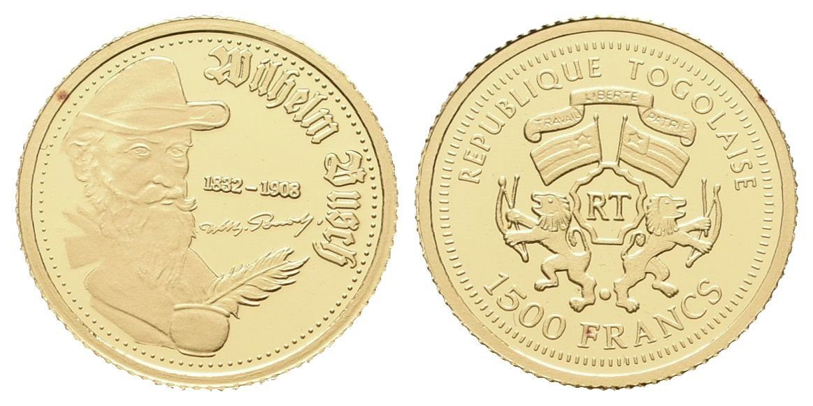 Togo, 1500 Francs 2007 - Wilhelm Busch