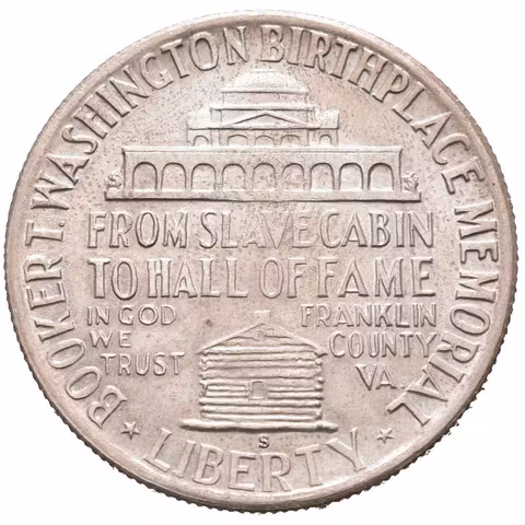 1/2 Dollar 1946 - Booker T. Washington, KM.198, velmi pěkná zachovalost,