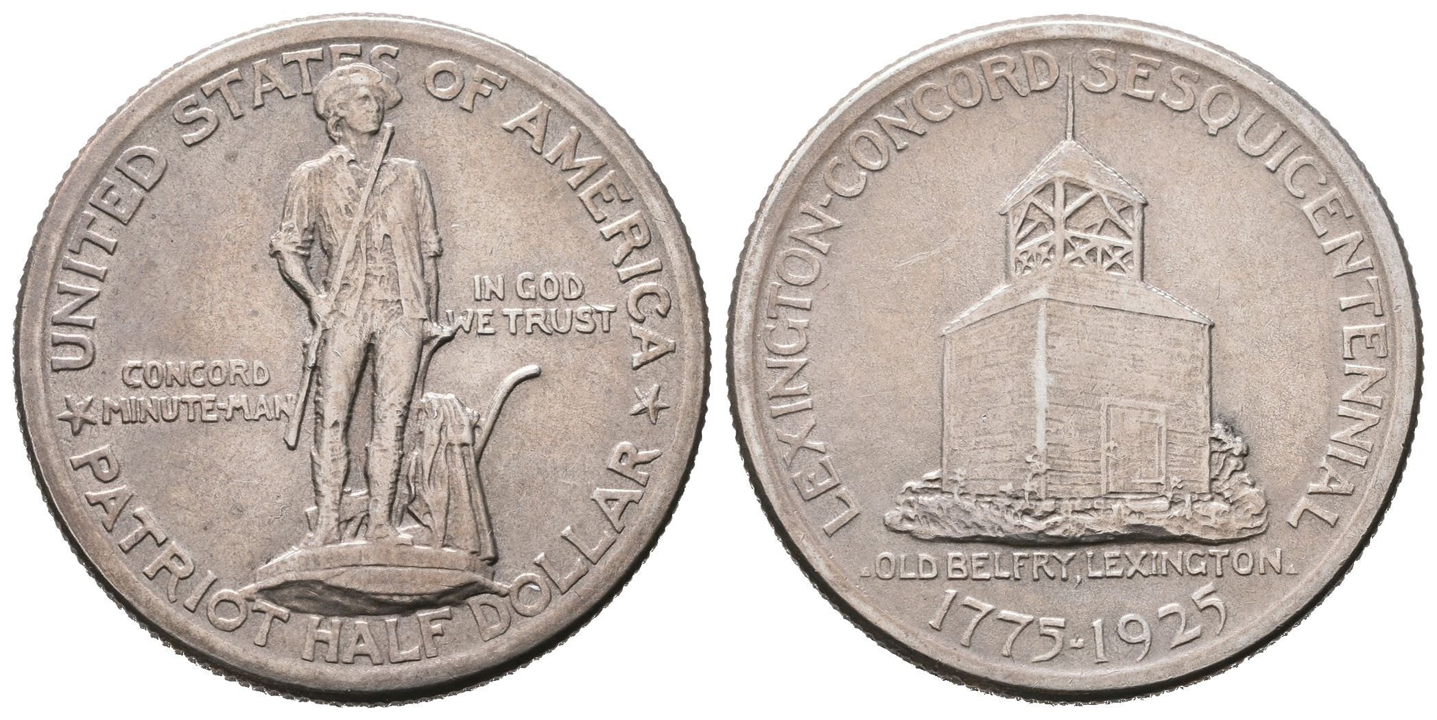 USA, 1/2 Dollar 1925 - Lexington-Concord Sesquicentennial