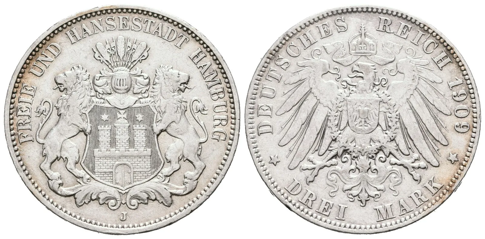 Hamburg, 3 Marka 1909