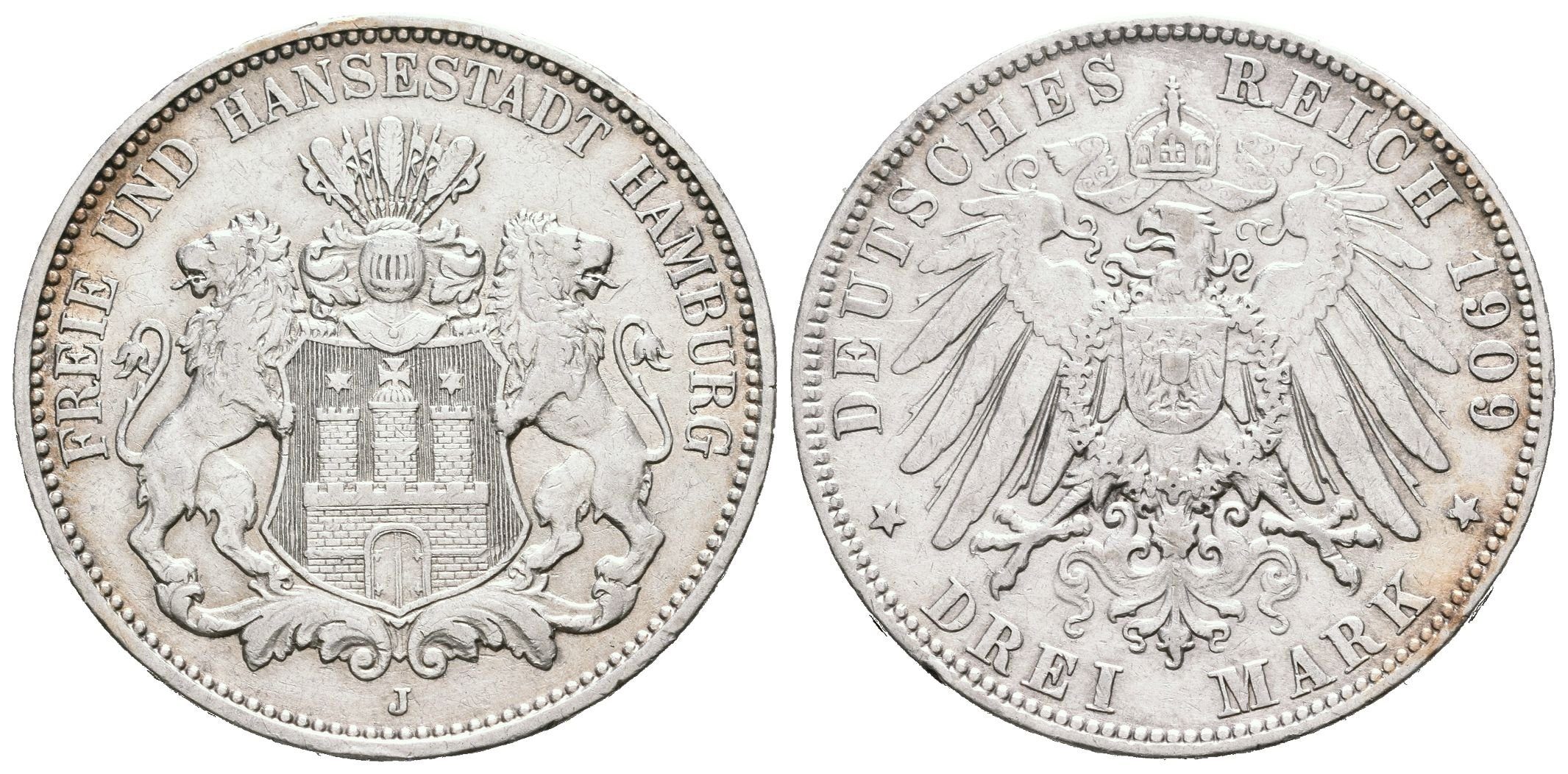 Hamburg, 3 Marka 1909